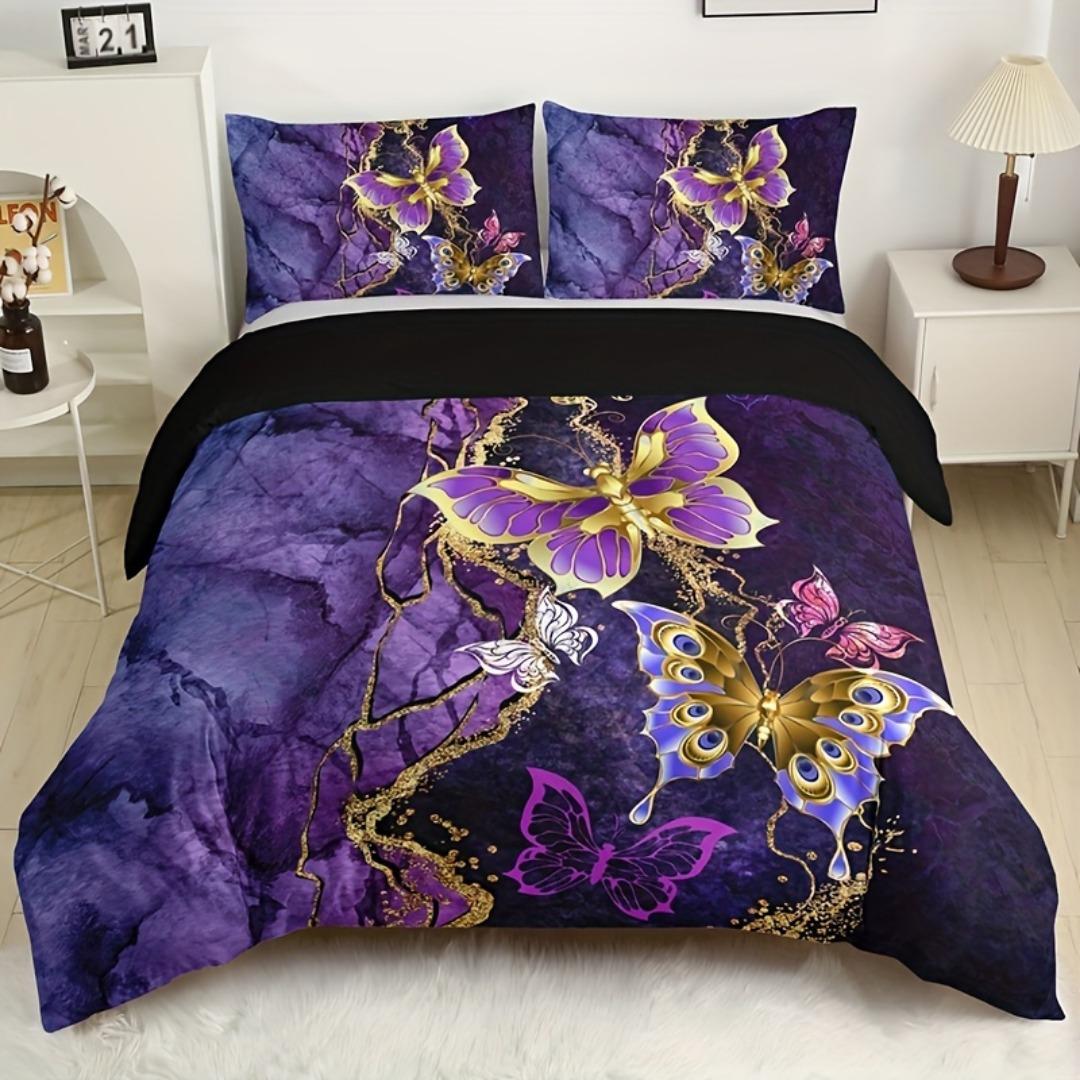 

Bueatiful Butterfly Digital Printed Bedding Set Soft Duvet Cover King Queen Twin Single Size Bithday Gift Bedroom Decoration EU Single135x200cm