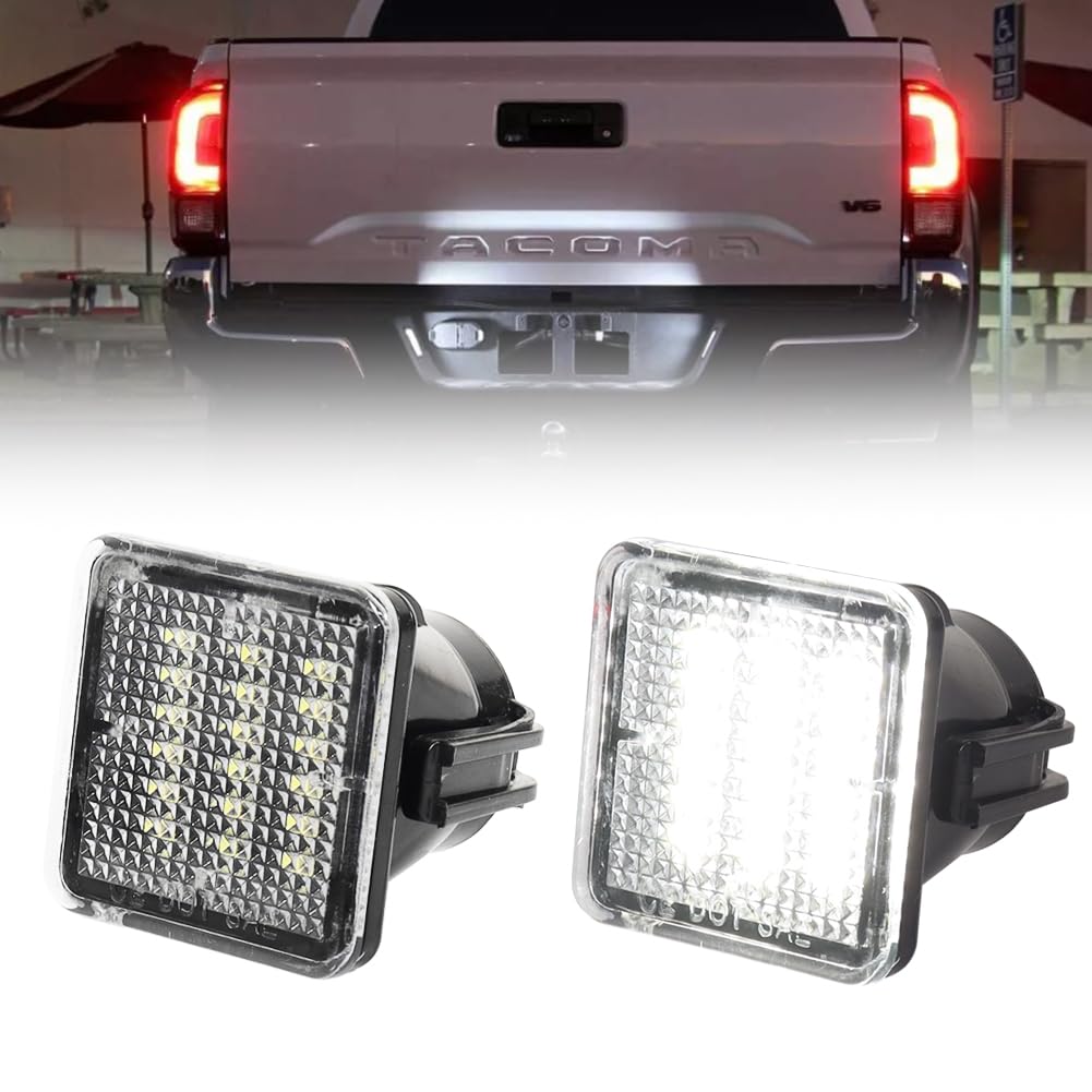 LED License Plate Light for Toyota Tundra 2014 2021 Tacoma 2016 2021 Pickup Truck Tacoma LED Rear License Plate Light 6000K White Lights 2 PIECES