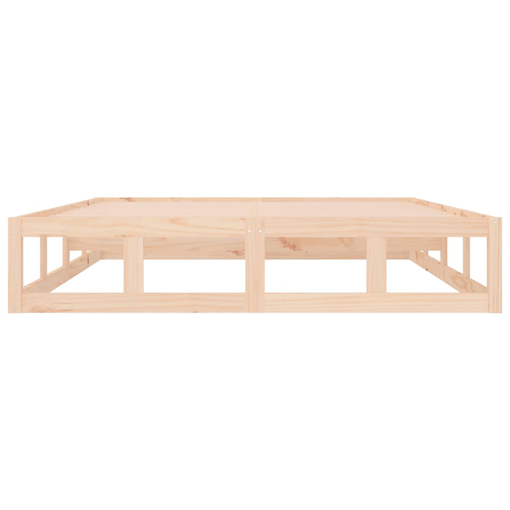 Solid Wood Bed 140 x 190 cm