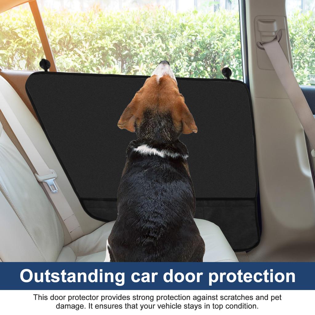 2PCS Dog Car Door Protector 600D Oxford Cloth Car Door Guard Scratchproof Washable Interior Car Door Cover with Pocket Machine