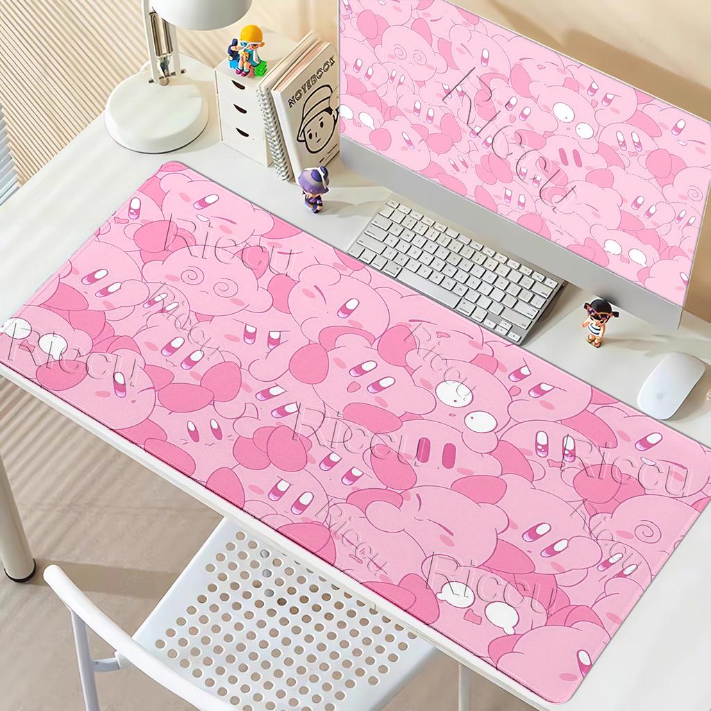 Mouse Pads Laptop Extended Protective Carpet Computer Game Mousepad Cartoon Pokemon K-Kirby PC Accessories Keyboard XXL Desk mat