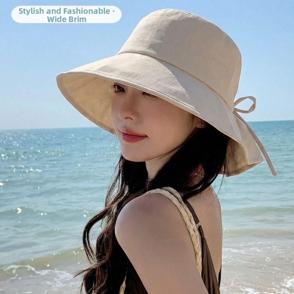 Breathable Women's Bucket Hat Anti-UV Sunscreen Visor Cap Fashion Summer Sun Hat  Outdoor