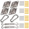 Awning Attachment Set Heavy Duty Sun Shade Sail Stainless Steel Hardware Kit for Garden Triangle Square Rectangle Fixing Accesso