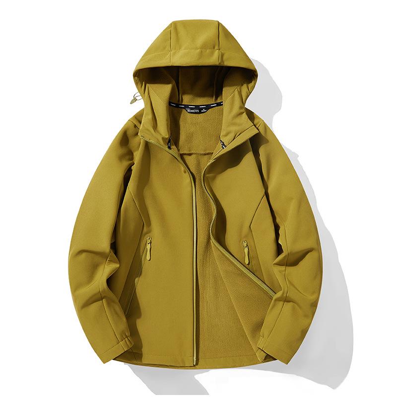 

Мужская/женская осенне-зимняя флисовая куртка-ветровка из софтшелла: Куртка с капюшоном, ветрозащитная, водонепроницаемая для активного отдыха. L