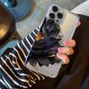 Black Lotus FlowerPhone Case for iPhone 17 Air 16 15 14 13 12 11 Pro Max Plus Mini   8 7 Soft Transparent Cover Fundas Accessory
