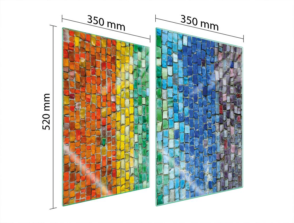 SZKLANA PŁYTA OCHRONNA DO KUCHNI 2x35x52 KOLOROWA