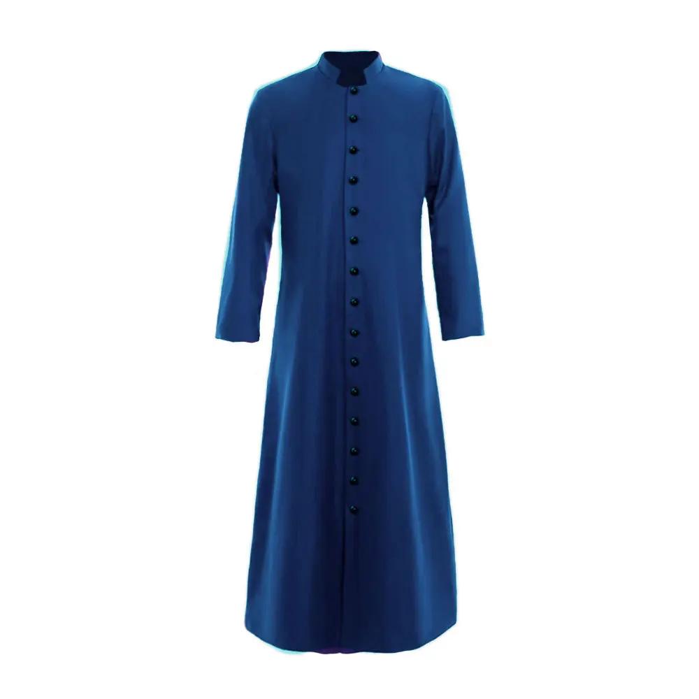 Halloween Cosplay legend Clergy Robe Cassock Cincture Medieval Clergyman Vestments Roman Priest Robe Cassock Costume