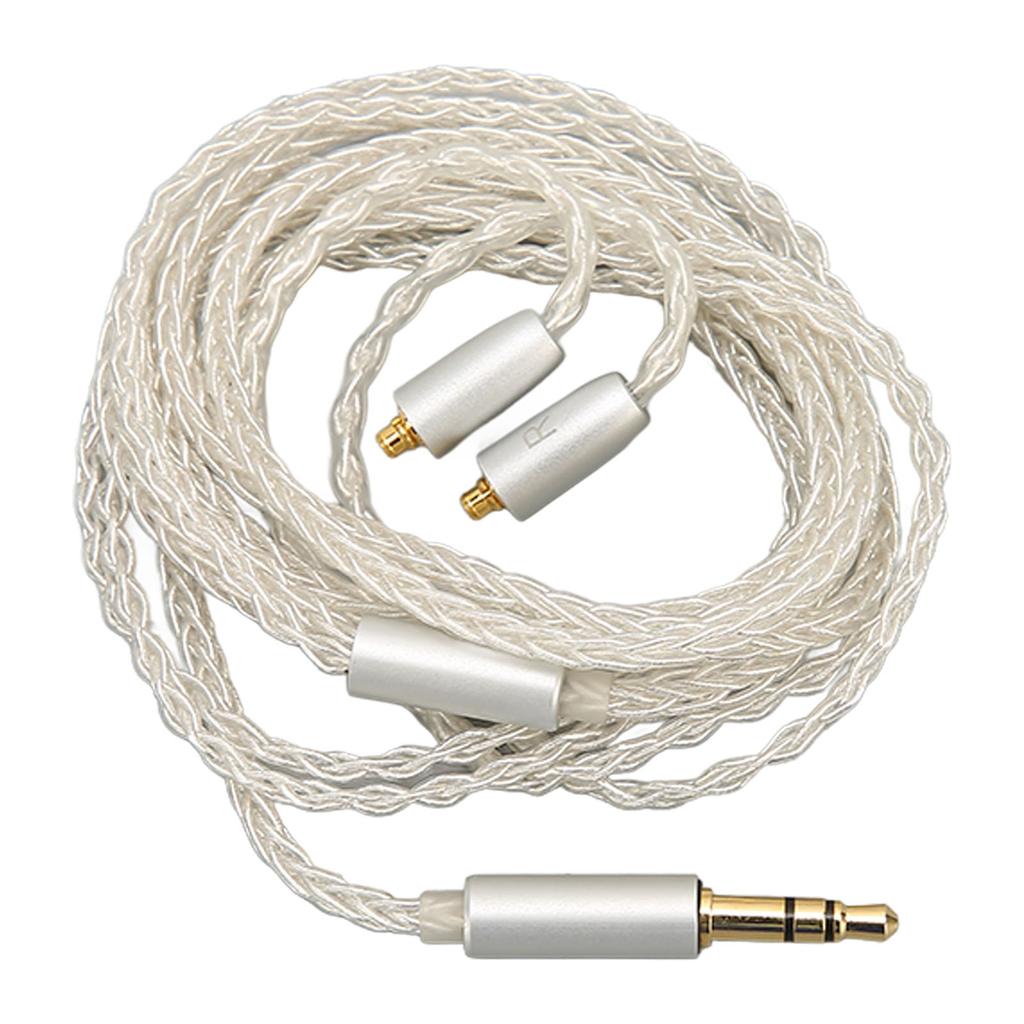 Silver Plated Copper Headphone Cable Replacement 8 Stranded Braiding Headphone Sound Cable for