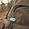 Camping Keychain Cartoon RV Shape Keychain, Contrasting Color Keyring Accessories for Travel Trailers, Enameled Metal Retro Car Trailer