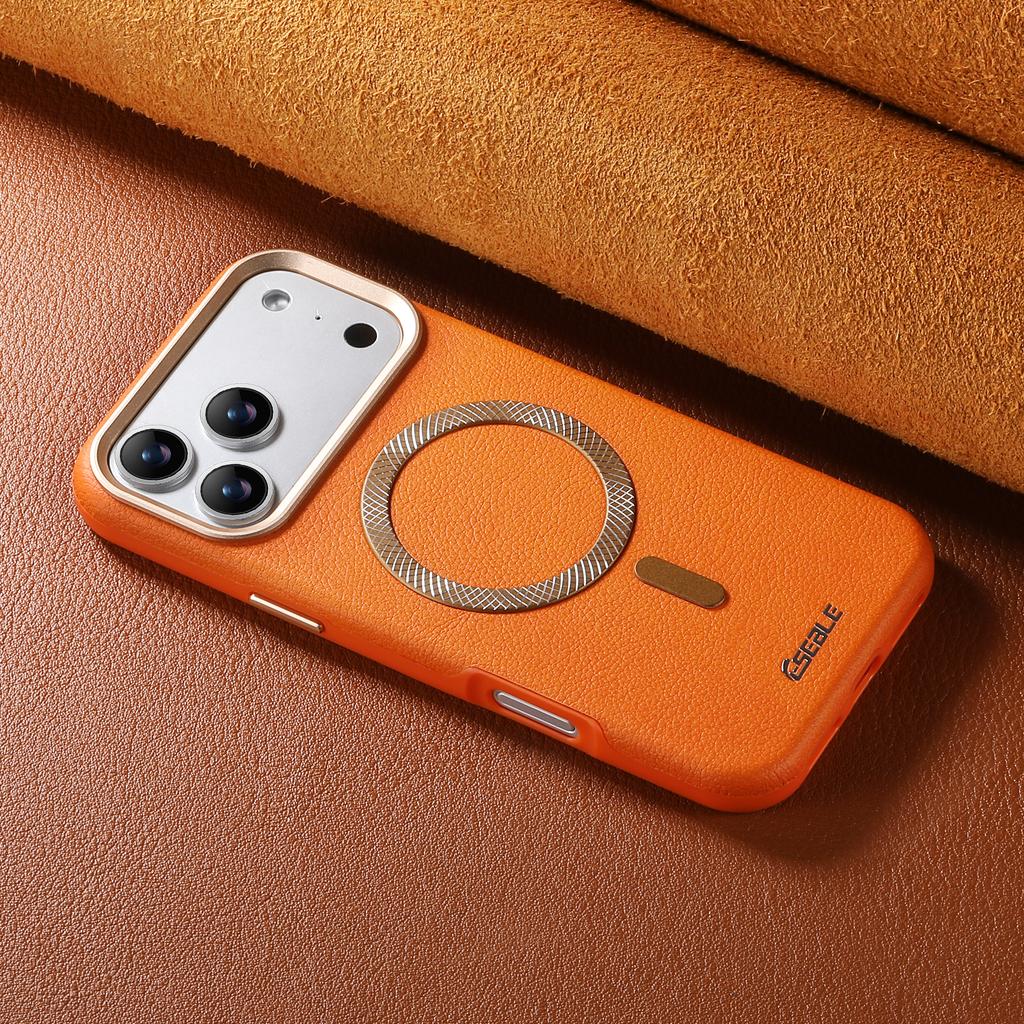 Trendy Matte PC For Magsafe Phone Case For iPhone 17 16 15 14 13 Pro Max Magnetic Wireless Charge Metal Button Shockproof Cover