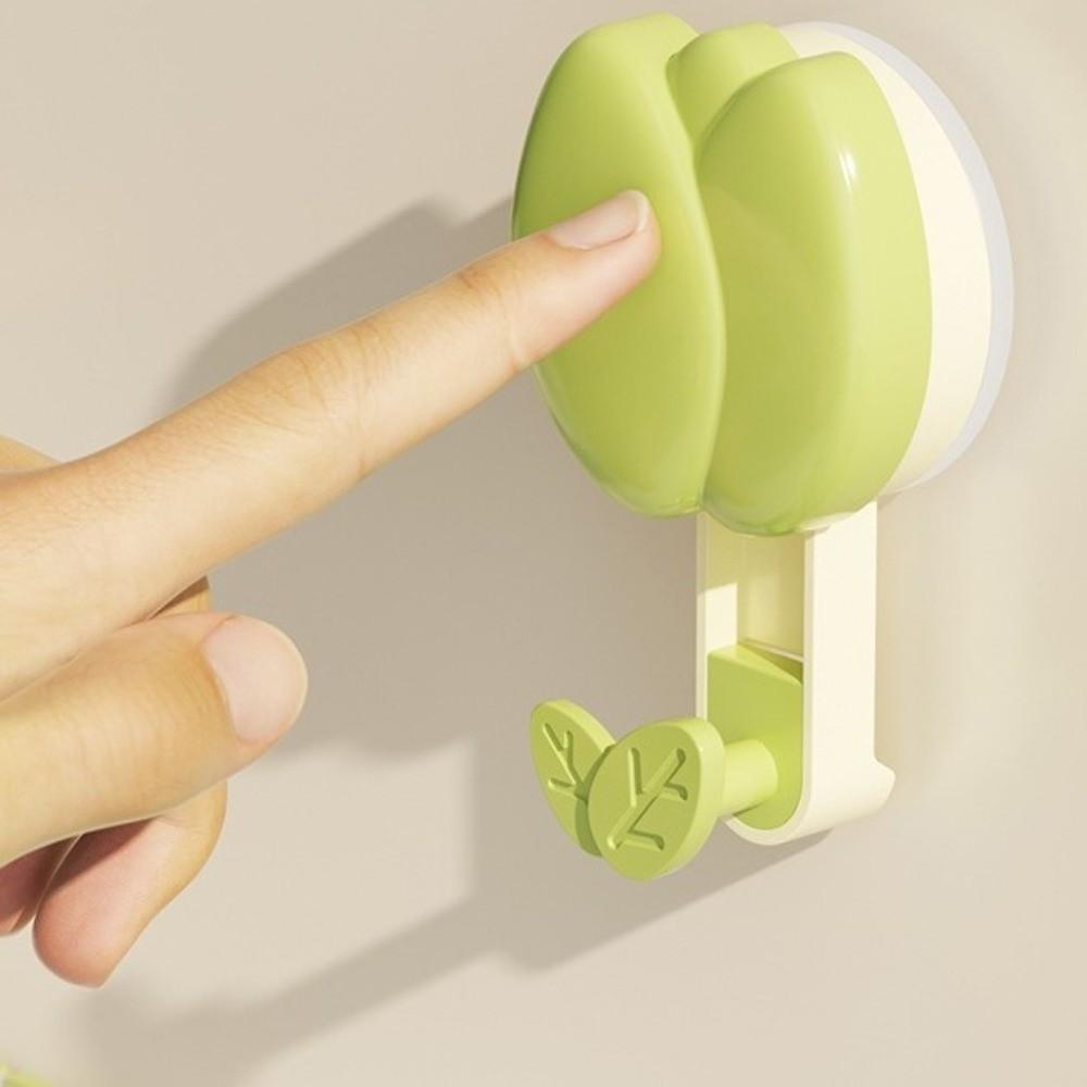 No Drill Tulip Suction Cup Hooks Plastic Wall Mounted Hook Easy Install Towel Rack  Bedroom