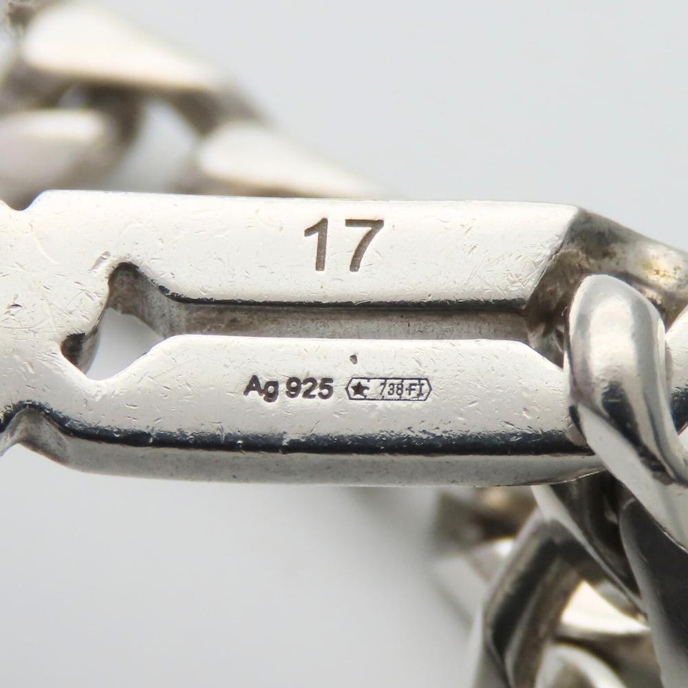 Used GUCCI Bracelet Knot Infinity 17 Silver925 25.6g Silver Chain