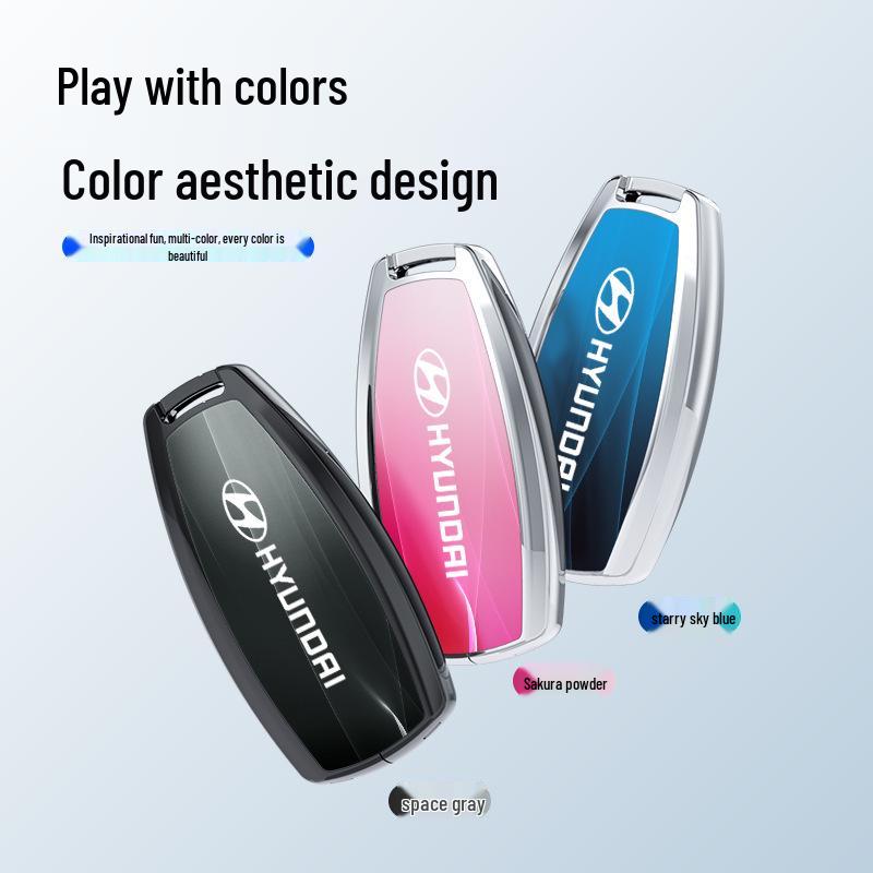 Hyundai Tucson Palisade IONIQ Nexo L Key Case Snap Button Shell