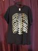 Rare Vintage Liquid Blue Rib Cage Shirt 2007 Skeleton Graphic Tee 2XL
