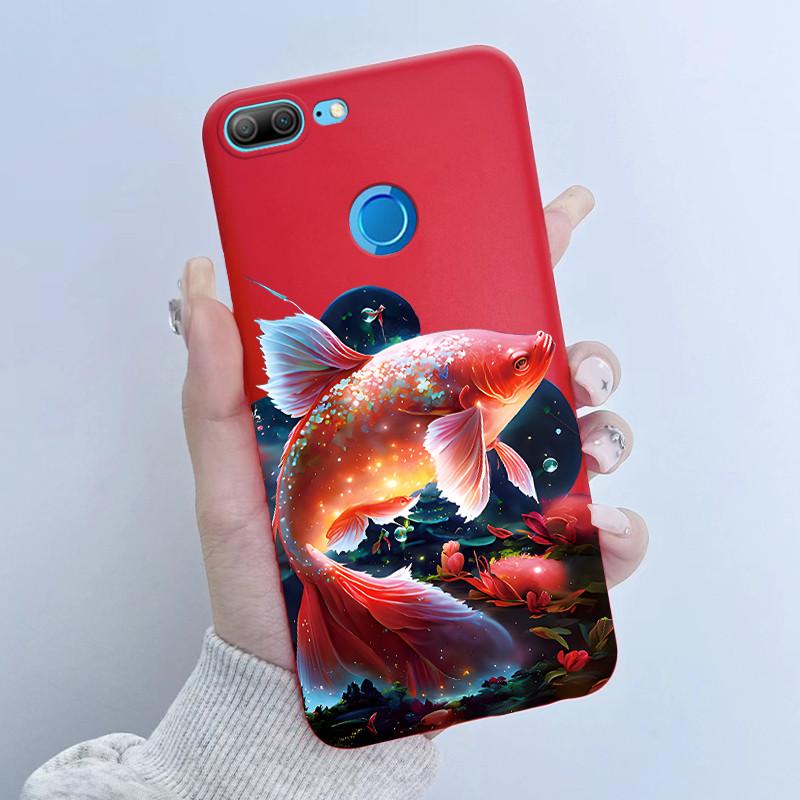 For Honor 9 Lite LLD-L21 LLD-L31 Phone Case Flower Girl Design Soft Silicone TPU Back Housing for Honor 9 STF-L09 STF-AL10 Cover