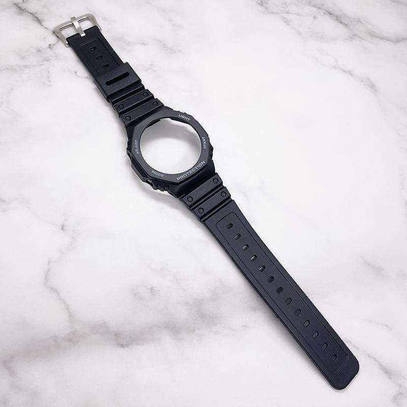 

Аксессуары для часов для GA-2100 Резиновый Сменный Ремешок Безель Корпус GA2100 GA2110 GA-B2100 Полимерный Ремешок для Часов Мужской Спорт Black Strap Button