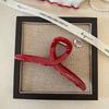 Large Red Zodiac Year Hair Claw Clip French Letter Gold Accent Updo Bun Holder for Women Non-Slip Hair Grip Accessory