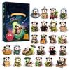 2D Christmas Advent Calendar Cute Pet Series Christmas Tree Hanging Ornament for Holiday Decoration