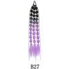 With Hair Tie Colored Hair Extensions 20" Ombre Crazy Hair Day Accessories