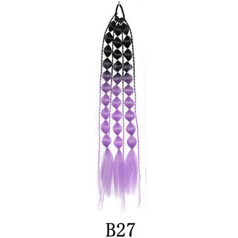 With Hair Tie Colored Hair Extensions 20" Ombre Crazy Hair Day Accessories