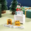 1pc Christmas Advent Countdown Calendar Desk Decoration Wooden Calendar Ornament Christmas Present