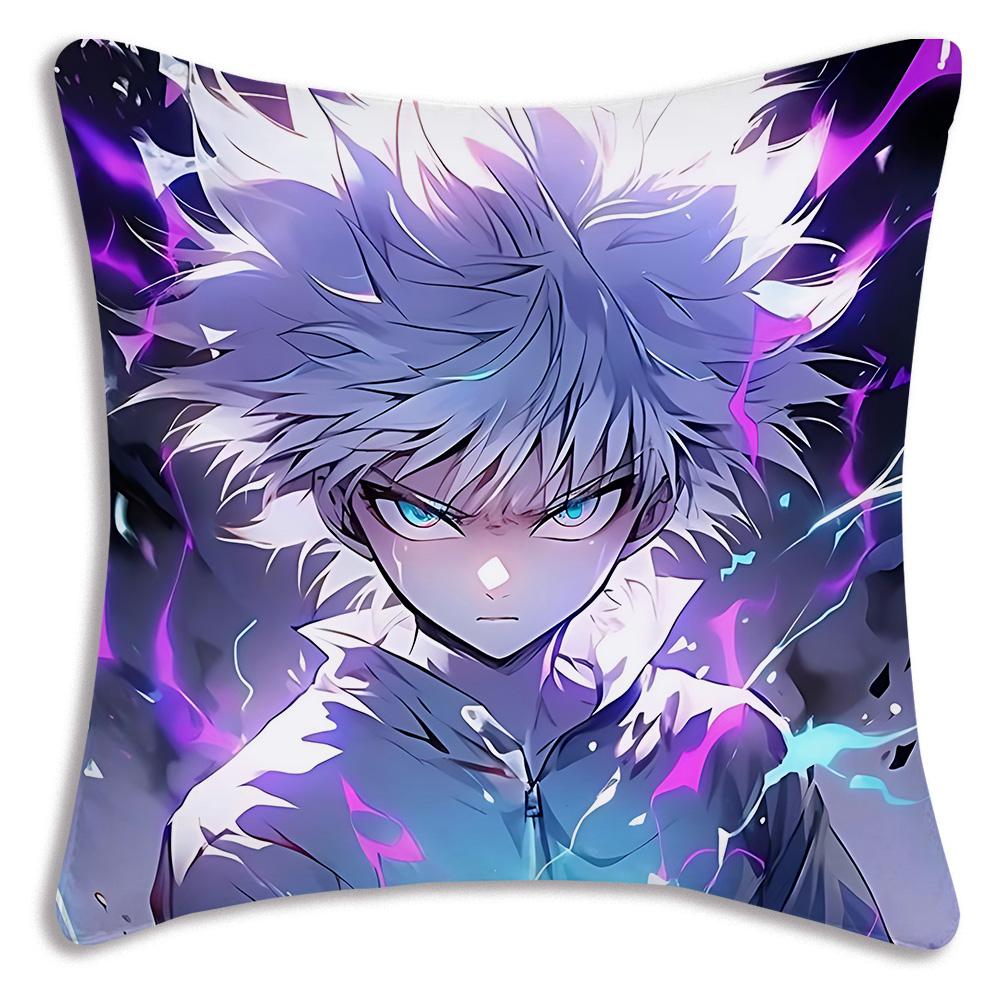 Anime For H-Hunters x Hunters Pillow Covers Cartoon Sofa Decorative Home Double-sided Printing Short Plush Cute Cushion Cover