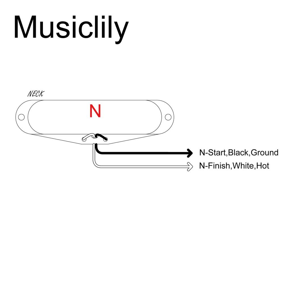Musiclily Pro Alnico 5 Single Coil Neck for Telecaster Electric Chrome TL-50S Pickup, PU, 8.2K, Guitars,