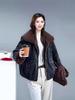 Women's Plus Velvet Cropped Denim Jacket - Winter 2025 Trendy Fashion, Warm & Casual.