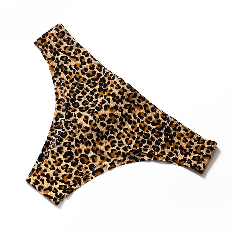 Women' S Seamless Underwear Ladies Leopard Panties Female Comfortable Intimate Lingerie Women Low-waist Thongs Luxury Underwears