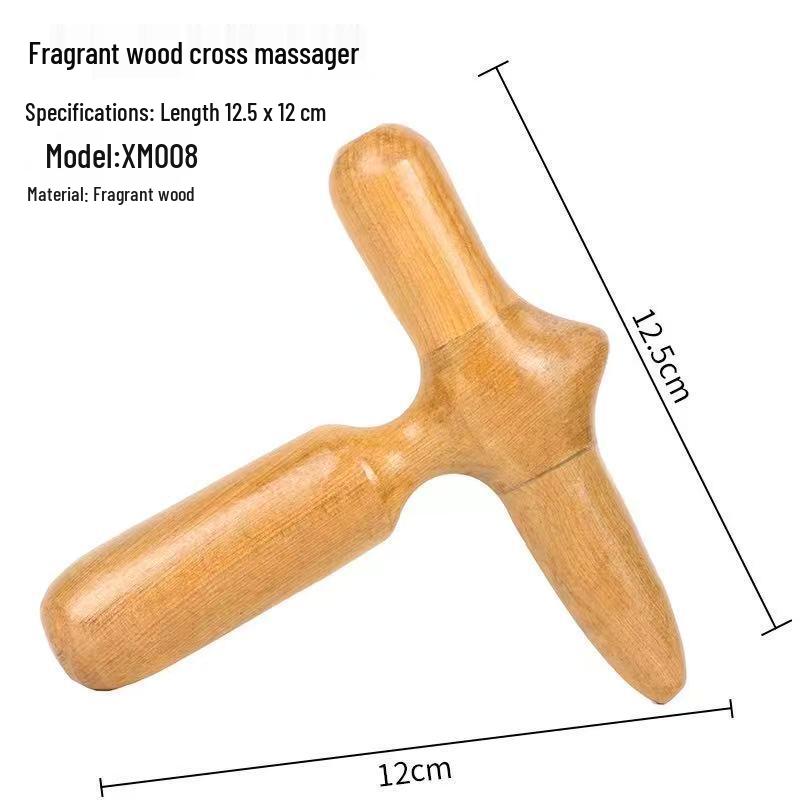Non-Pear Wood Meridian Massage Brush: Full Body Meridian Dredging, Fat Burning, Abdomen Scraping with Pure Brass.