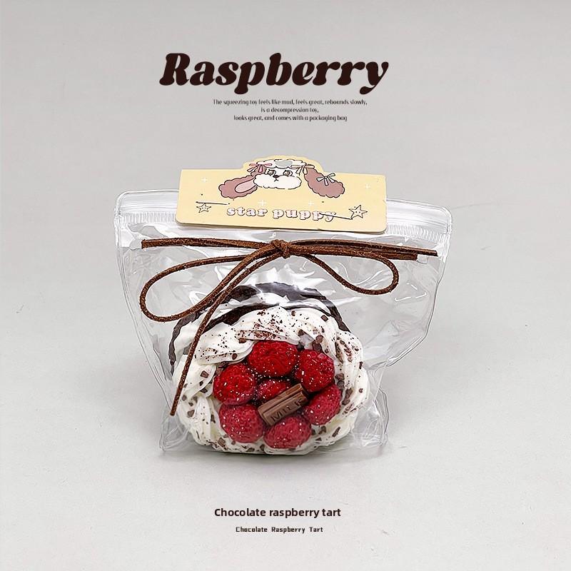 Food Grade Silicone Strawberry Cheesecake Stress Reliever Toy For Kids And Adults