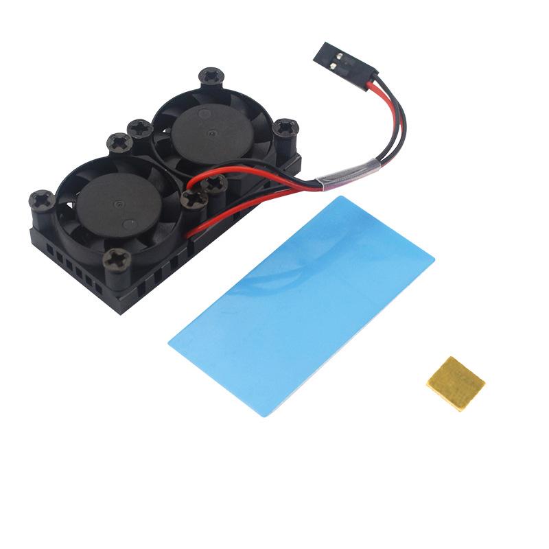 Dual Fan Heatsink Cooler for Raspberry Pi 4B/3B+, 5V 0.3A