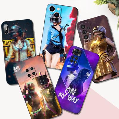 Black Tpu Case For Xiaomi Mi 12 S X 11lite NE 11i 11T Pro Redmi 10A 10C Note 11Pro 4G 5G 11S Cover PUBG Game