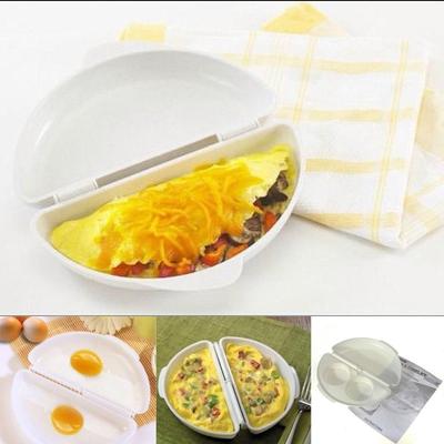 1 buc Omletă pentru cuptor cu microunde Tigaie utile două ouă Arată pentru microunde Omletă ouă Cutie pentru aburit Gadget de bucătărie de acasă