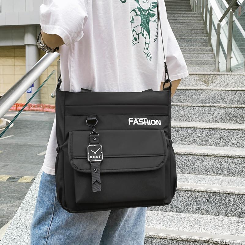 Schultertasche für Junior High School Schüler Farbkontrast Mehrfachfächer Umhängetasche Unisex Große Kapazität Tragetasche