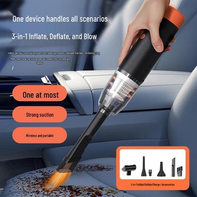 Compact Multi-Functional Handheld Vacuum: Strong Suction, Wet/Dry Use for Home & Car, Includes Dust Blower