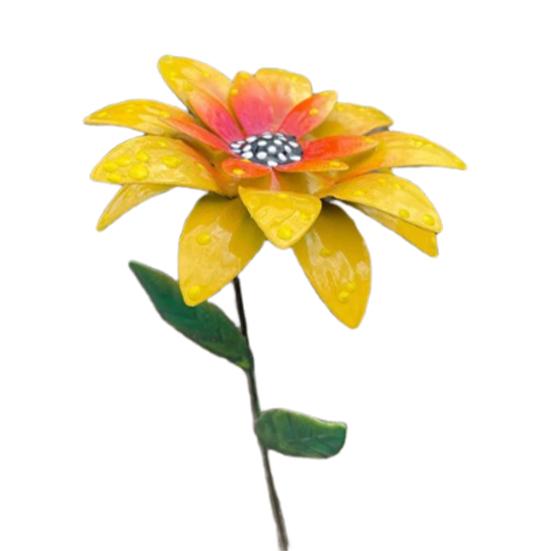 Metal Blomsterhavepæl Vejrbestandig Udendørs Have Græsplæne Terrasse Sti Realistisk Jern Blomsterpæl Dekoration Ornament