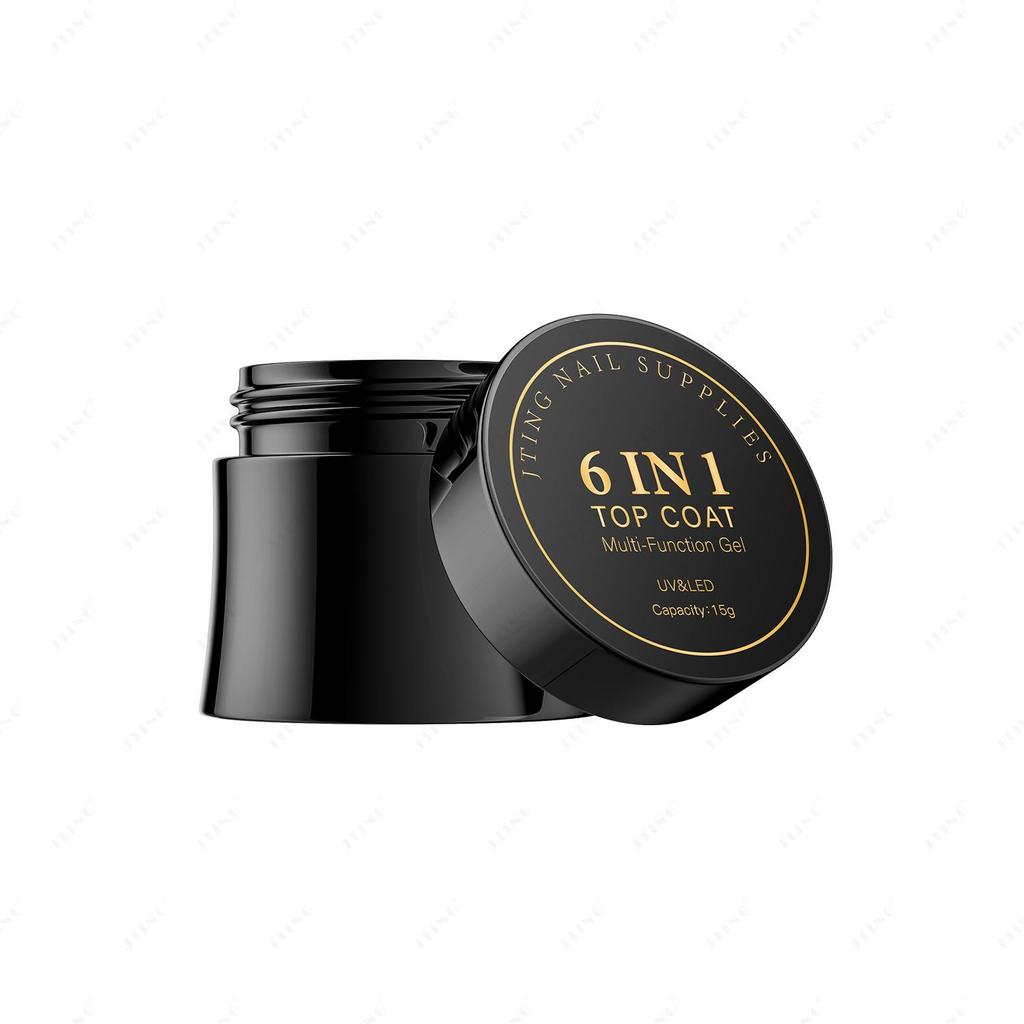 JTING 6in1 Multifunction Gel Shiny Hard Top Coat Various Effect Construction Gel Builder Modelling Leveling Gel Nail Polish