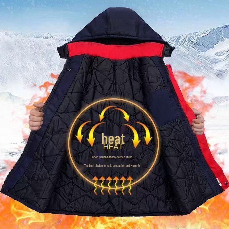 Reflective Winter Workwear: Thickened Cotton-Padded Jacket for Cold-Weather Protection