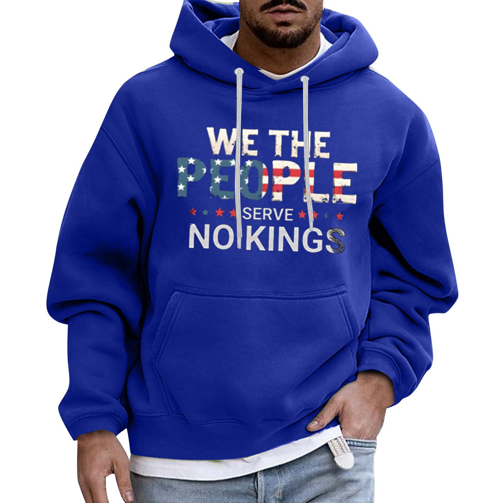

Men s Leisure Fashion Hooded Hood Long Sleeves Hoodie XXL синій