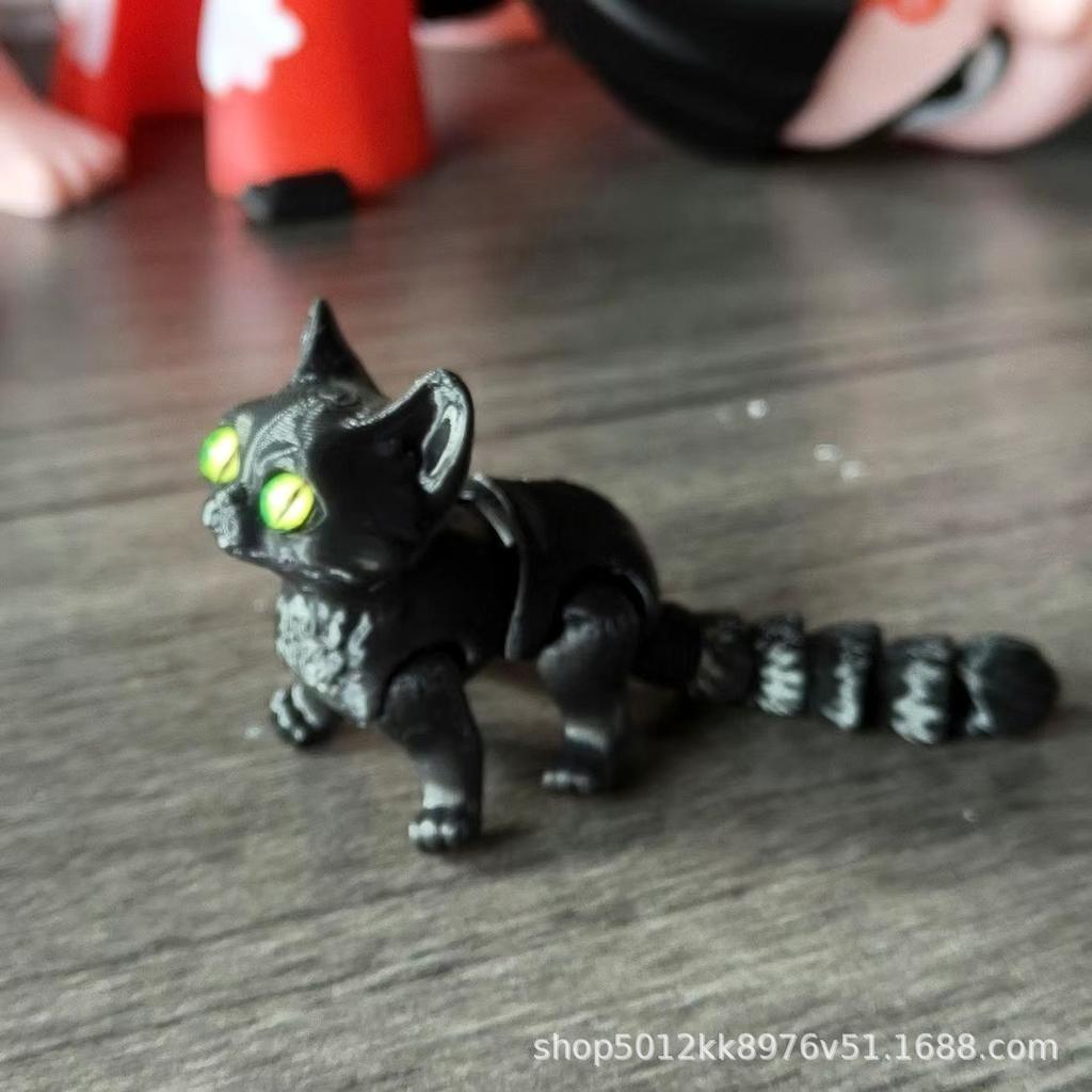 3D Printing Cat Figures Multi-Joint Movable Simulation Cats For Gift Living Room Car Desktop Decoration