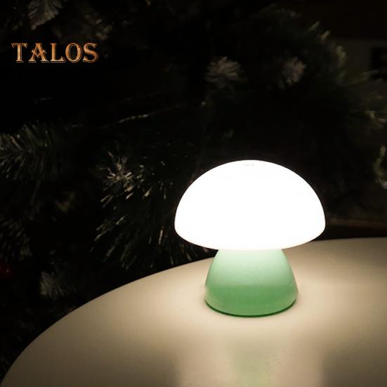 Pilzlampe, kleines Nachttischlicht, sanftes Leuchten, flimmerfrei, stufenloses Dimmen, wiederaufladbare Nachttischlampe, Schreibtischdekoration