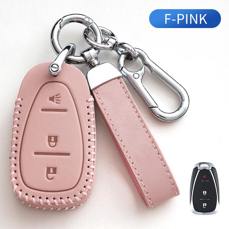 For Chevrolet Malibu Blazer Traverse Seeker Onix Equino Volt Bolt Trax Orlando Cruze Spark Sonic Camaro Leather Car Key Case Cover