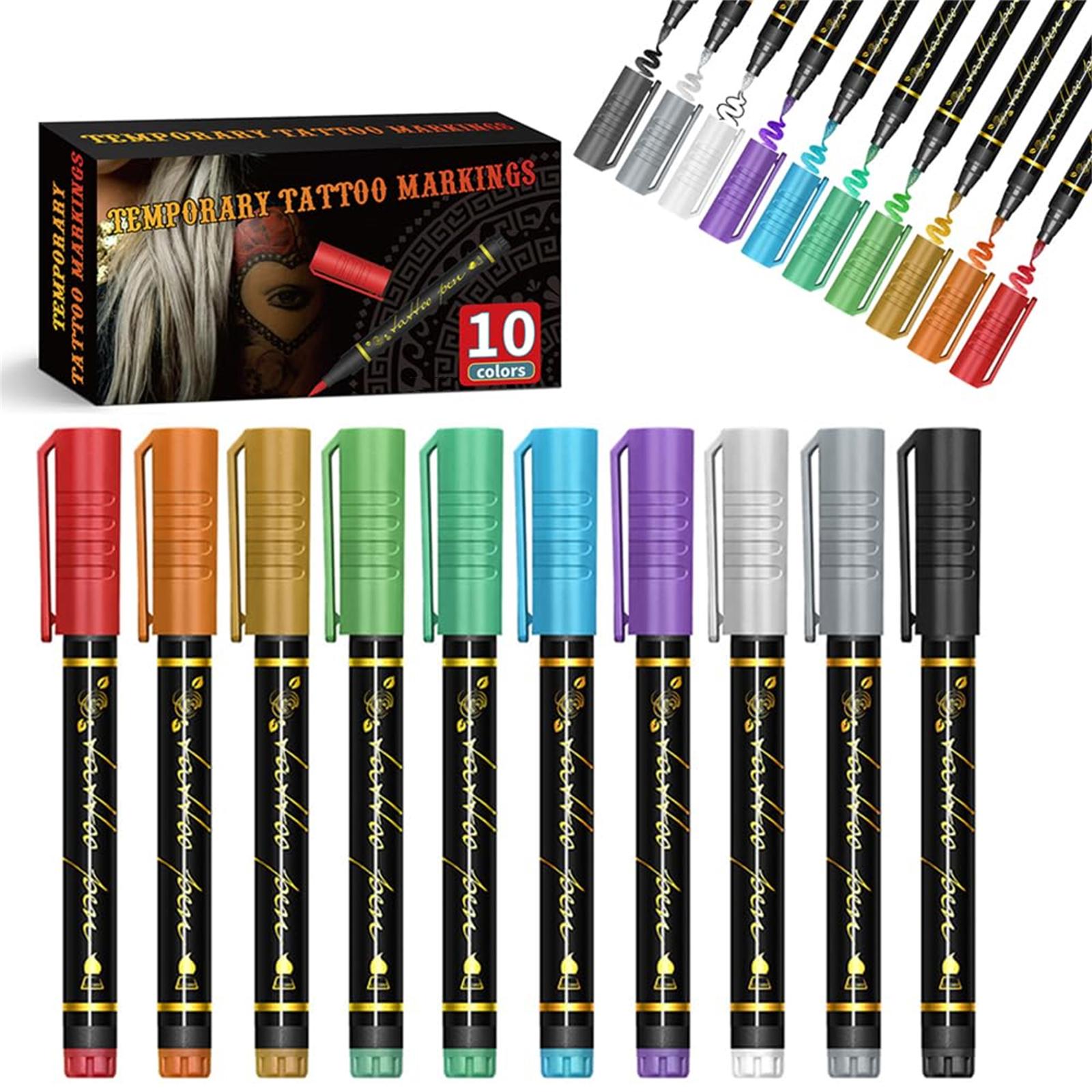 

300ml Temporary For Kids And Adults, New Temporary Pen Set, Body Art & DIY Halloween Decorations One Size