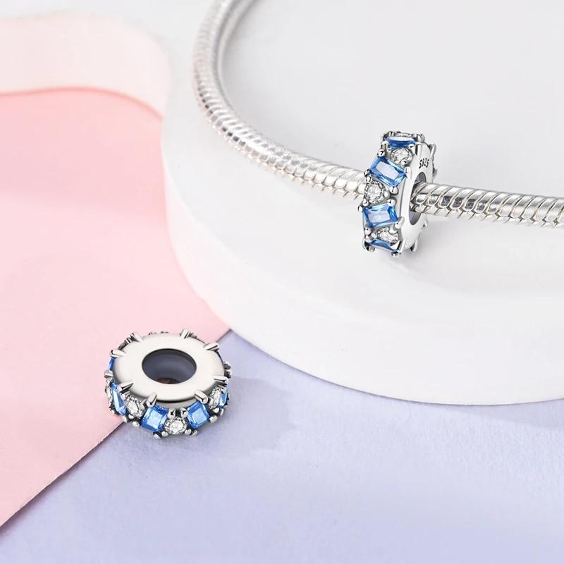 Kupfer-Silikon-Abstandshalter-Clip für Charms und Perlen, passend für Original-Armbänder, DIY-Schmuck für Damen, Anhänger, Geschenkidee