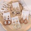 Bohemian Raffia Earrings: Handmade Rattan Drops, Exaggerated Travel Holiday Style for Women