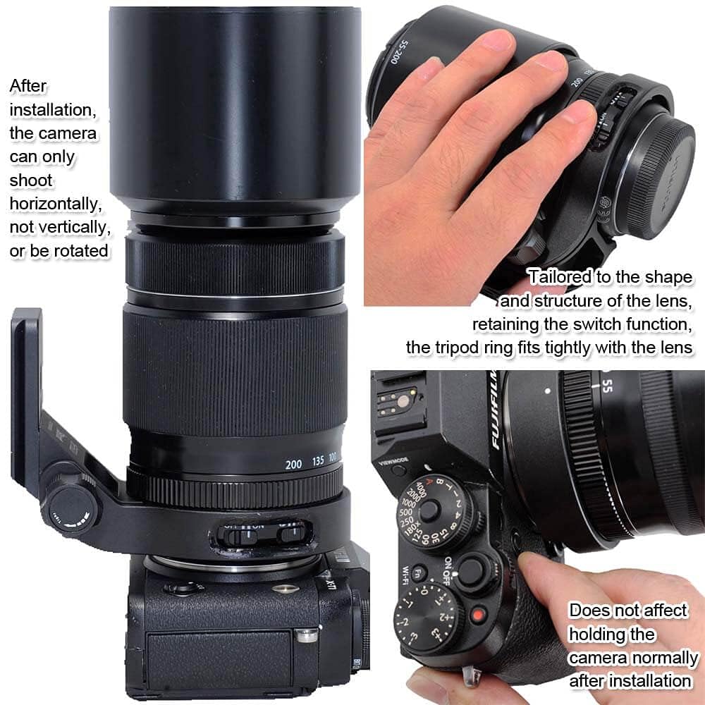 Camera tripod mount lens support lens bracket tripod tripod mount compatible with Fuji XF R LM OIS and Fujifilm XF R LM OIS quick release plate with