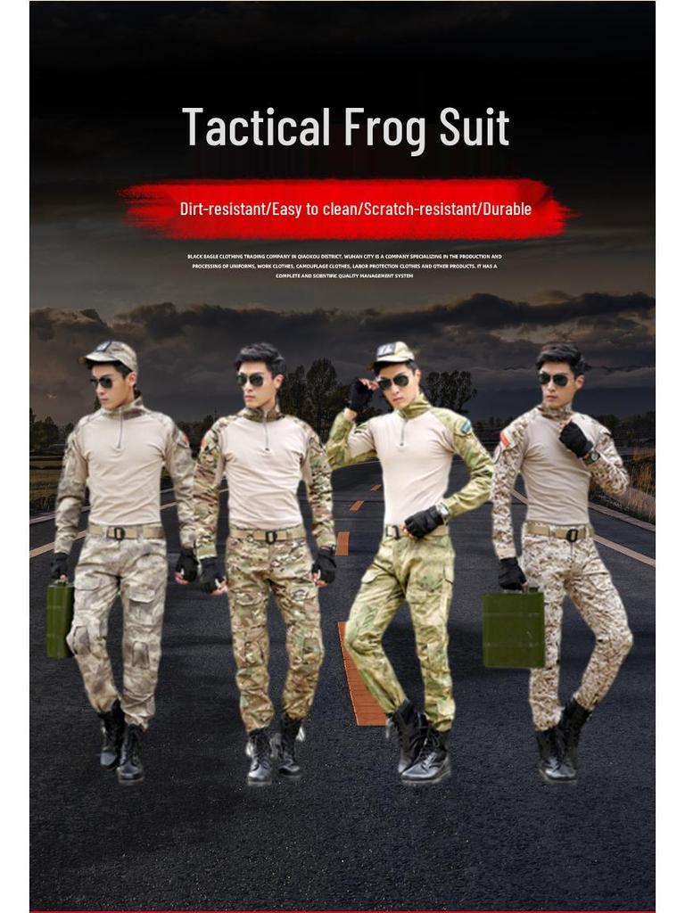 Tactical Python Pattern Camouflage Training Suit - Slim Fit, Wear-Resistant Outdoor Uniform