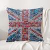 Federa per Cuscino Union Jack Bandiera Set Federe in Lino Naturale Copricuscino Decorativo AllinOne per Divano Camera da Letto Sedia