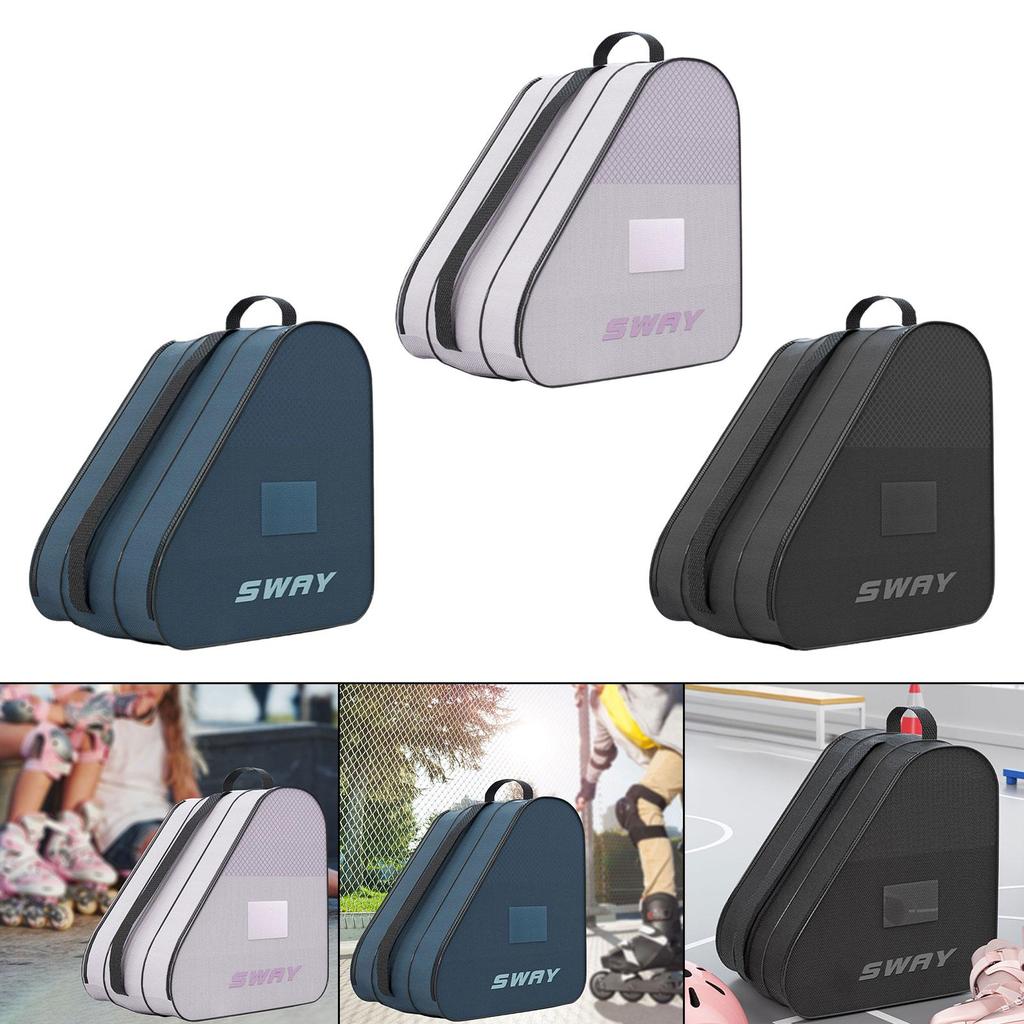 Roller Skate Bag Skating Shoes Carry Bag Three Pockets Large